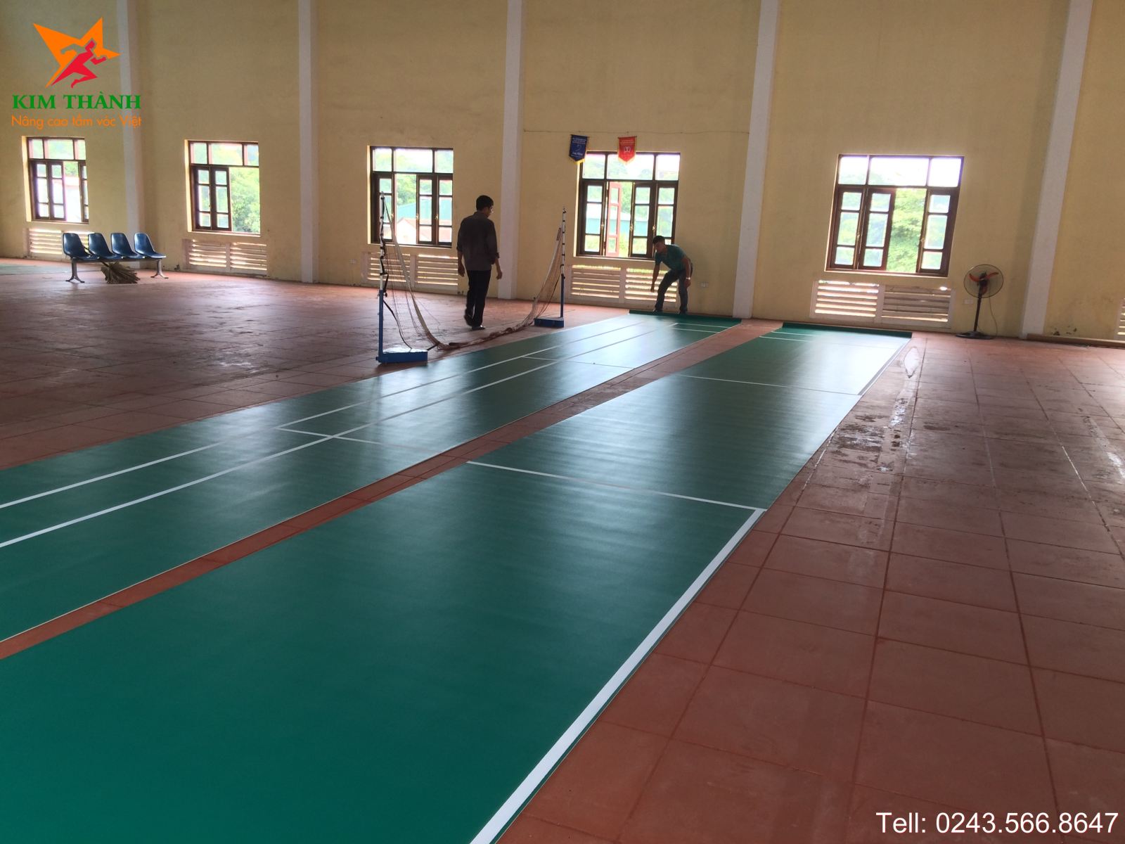 Thi công sân cầu lông tại Bắc Ninh
